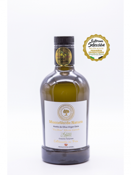 Aceite Oliva Virgen Extra MonteVerde Natura Botella 500 ml Sin Filtrar